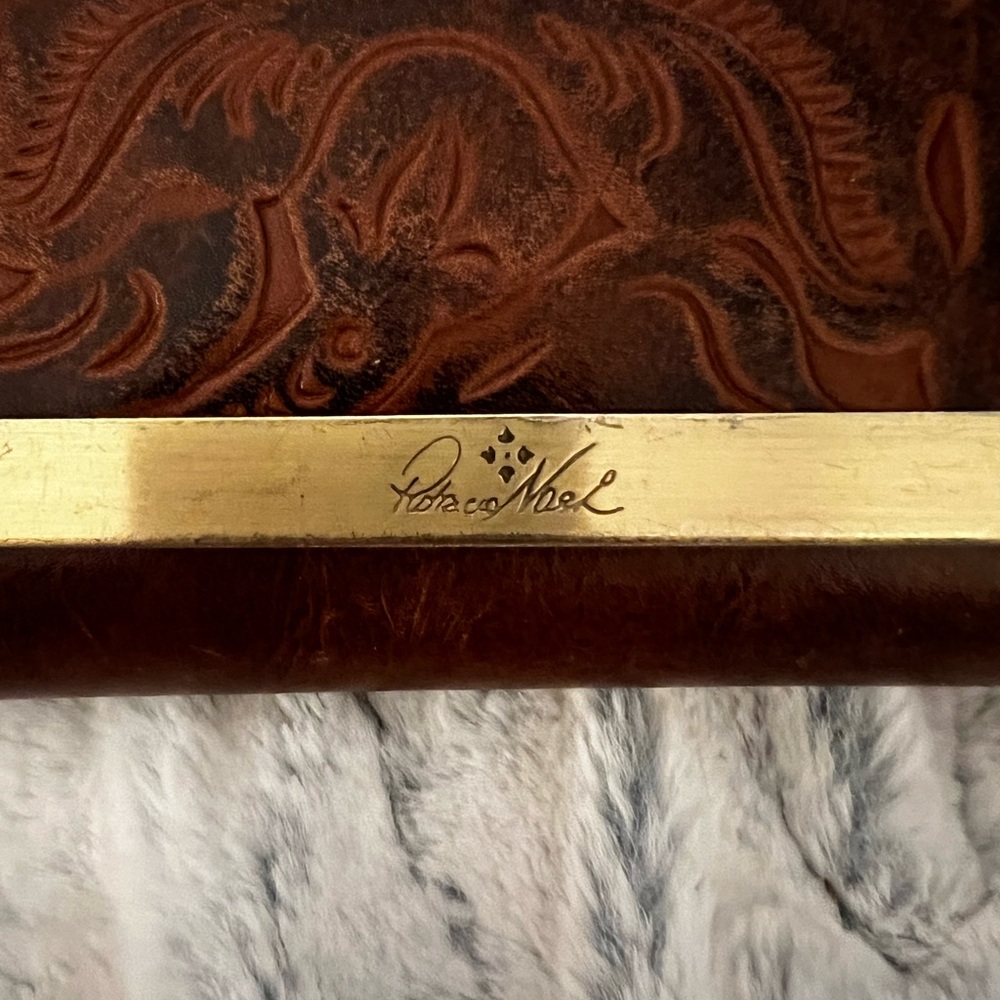 Patricia Nash brown tooled leather wallet